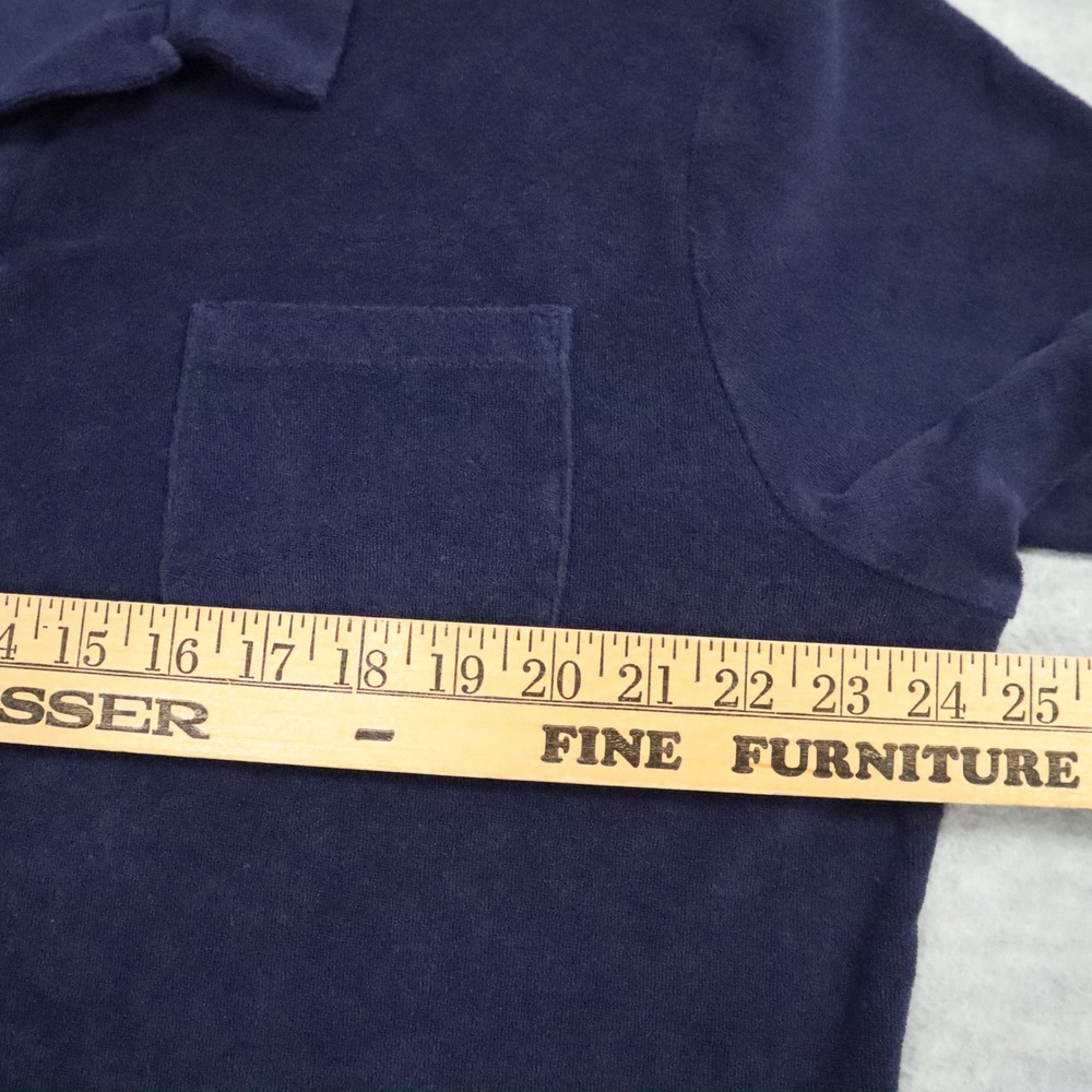 Birdwell Beach Britches Terry Cloth Polo Shirt Mens 3XL Navy Blue Short‎ Sleeve - Picture 4 of 5